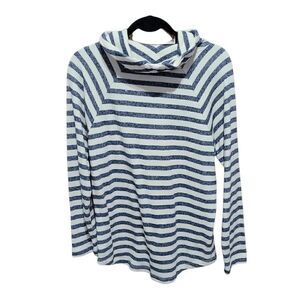 Macy's cowl neck stripe sweatshirt